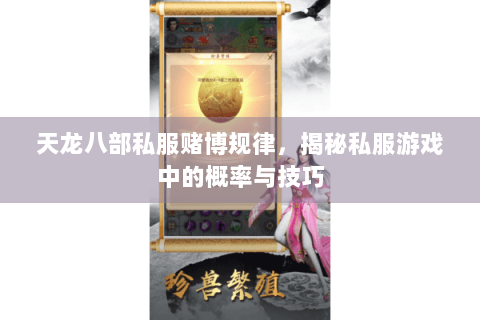天龙八部私服赌博规律，揭秘私服游戏中的概率与技巧