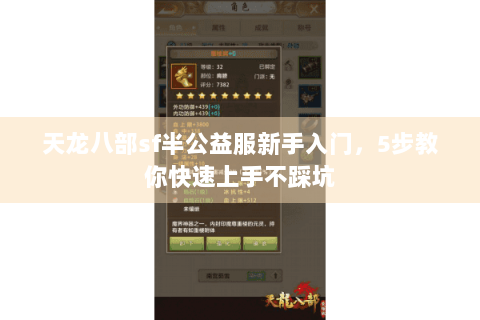 天龙八部sf半公益服新手入门,5步教你快速上手不踩坑 天龙八部sf半公益服新手入门,5步教你快速上手不踩坑