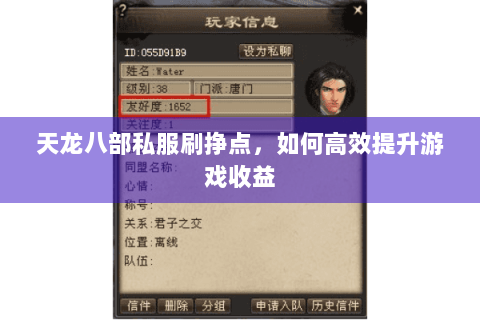 天龙八部私服刷挣点,如何高效提升游戏收益 天龙八部私服刷挣点,如何高效提升游戏收益