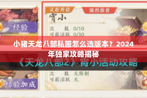 小猪天龙八部私服怎么选版本?2024年独家攻略揭秘 小猪天龙八部私服怎么选版本?2024年独家攻略揭秘