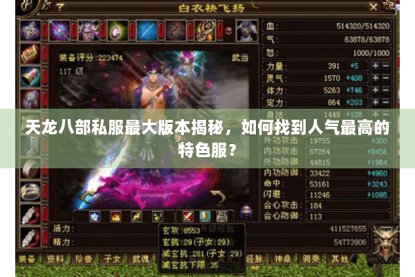 天龙八部私服最大版本揭秘,如何找到人气最高的特色服? 天龙八部私服最大版本揭秘,如何找到人气最高的特色服?