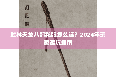 武林天龙八部私服怎么选？2024年玩家避坑指南
