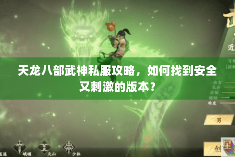 天龙八部武神私服攻略，如何找到安全又刺激的版本？