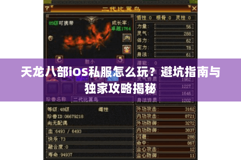 天龙八部iOS私服怎么玩?避坑指南与独家攻略揭秘 天龙八部iOS私服怎么玩?避坑指南与独家攻略揭秘