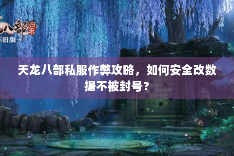天龙八部私服作弊攻略，如何安全改数据不被封号？