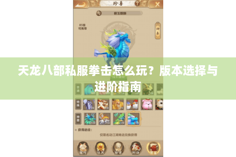 天龙八部私服拳击怎么玩?版本选择与进阶指南 天龙八部私服拳击怎么玩?版本选择与进阶指南