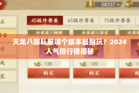 天龙八部私服哪个版本最耐玩？2024人气排行榜揭秘