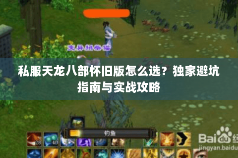 私服天龙八部怀旧版怎么选？独家避坑指南与实战攻略