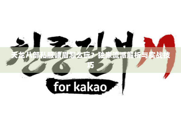 天龙八部私服峨眉怎么玩？独家流派解析与实战技巧