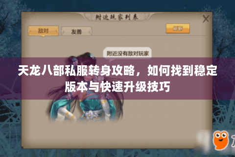 天龙八部私服转身攻略，如何找到稳定版本与快速升级技巧