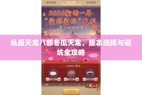 私服天龙八部冬瓜天龙，版本选择与避坑全攻略