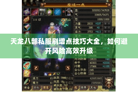 天龙八部私服刷增点技巧大全,如何避开风险高效升级 天龙八部私服刷增点技巧大全,如何避开风险高效升级