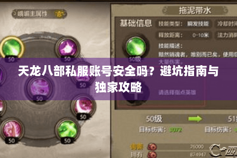 天龙八部私服账号安全吗?避坑指南与独家攻略 天龙八部私服账号安全吗?避坑指南与独家攻略