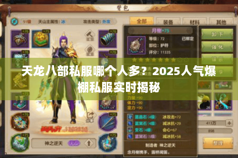 天龙八部私服哪个人多?2025人气爆棚私服实时揭秘 天龙八部私服哪个人多?2025人气爆棚私服实时揭秘