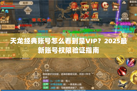 天龙经典账号怎么看到是VIP？2025最新账号权限验证指南