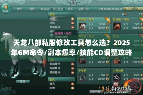 天龙八部私服修改工具怎么选？2025年GM命令/副本爆率/技能CD调整攻略