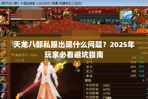 天龙八部私服出现什么问题？2025年玩家必看避坑指南
