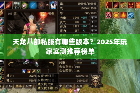 天龙八部私服有哪些版本？2025年玩家实测推荐榜单