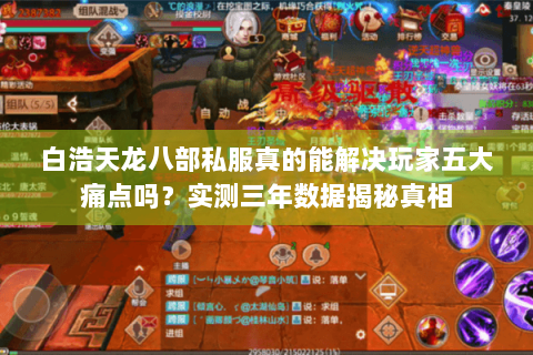 白浩天龙八部私服真的能解决玩家五大痛点吗？实测三年数据揭秘真相