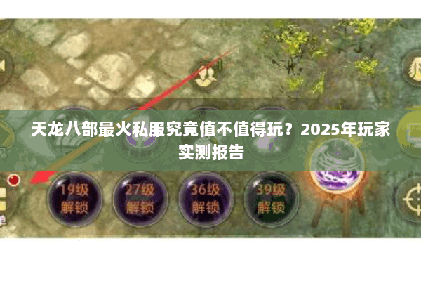 天龙八部最火私服究竟值不值得玩？2025年玩家实测报告