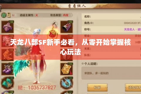 天龙八部SF新手必看，从零开始掌握核心玩法
