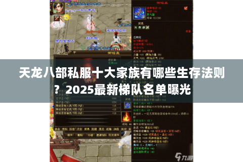 天龙八部私服十大家族有哪些生存法则?2025最新梯队名单曝光 天龙八部私服十大家族有哪些生存法则?2025最新梯队名单曝光