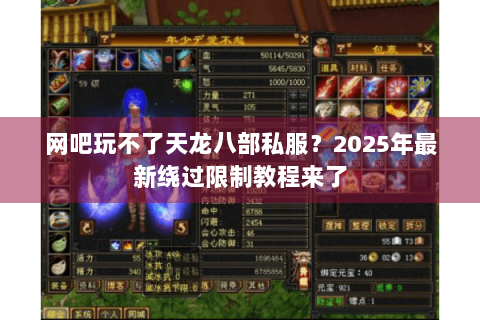 网吧玩不了天龙八部私服？2025年最新绕过限制教程来了