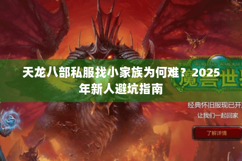 天龙八部私服找小家族为何难？2025年新人避坑指南
