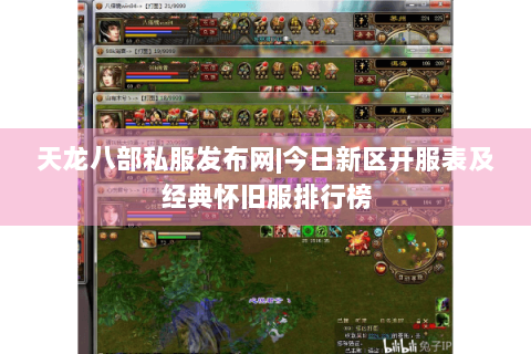 天龙八部私服发布网|今日新区开服表及经典怀旧服排行榜