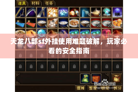 天龙八部sf外挂使用难题破解，玩家必看的安全指南