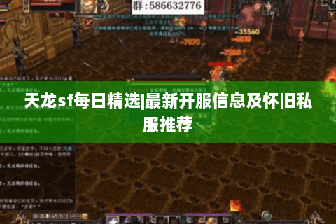天龙sf每日精选|最新开服信息及怀旧私服推荐