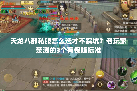 天龙八部私服怎么选才不踩坑?老玩家亲测的3个有保障标准 天龙八部私服怎么选才不踩坑?老玩家亲测的3个有保障标准