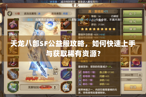 天龙八部SF公益服攻略,如何快速上手与获取稀有资源? 天龙八部SF公益服攻略,如何快速上手与获取稀有资源?