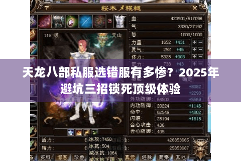 天龙八部私服选错服有多惨?2025年避坑三招锁死顶级体验 天龙八部私服选错服有多惨?2025年避坑三招锁死顶级体验