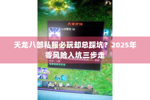 天龙八部私服必玩却总踩坑?2025年零风险入坑三步走 天龙八部私服必玩却总踩坑?2025年零风险入坑三步走
