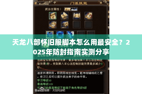 天龙八部怀旧服脚本怎么用最安全？2025年防封指南实测分享