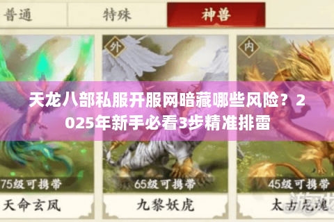 天龙八部私服开服网暗藏哪些风险?2025年新手必看3步精准排雷 天龙八部私服开服网暗藏哪些风险?2025年新手必看3步精准排雷