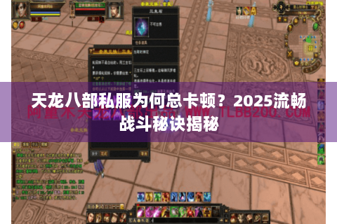 天龙八部私服为何总卡顿?2025流畅战斗秘诀揭秘 天龙八部私服为何总卡顿?2025流畅战斗秘诀揭秘
