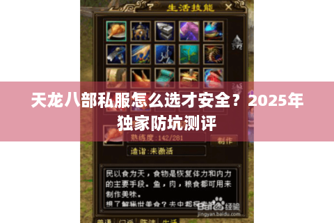 天龙八部私服怎么选才安全？2025年独家防坑测评