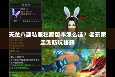 天龙八部私服独家版本怎么选?老玩家亲测防坑秘籍 天龙八部私服独家版本怎么选?老玩家亲测防坑秘籍