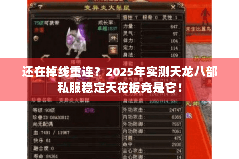 还在掉线重连?2025年实测天龙八部私服稳定天花板竟是它! 还在掉线重连?2025年实测天龙八部私服稳定天花板竟是它!