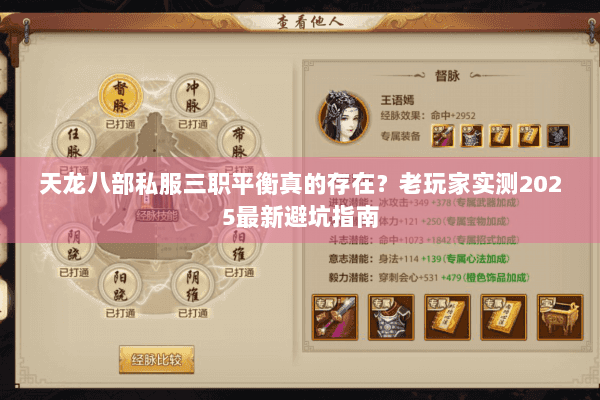 天龙八部私服三职平衡真的存在?老玩家实测2025最新避坑指南 天龙八部私服三职平衡真的存在?老玩家实测2025最新避坑指南