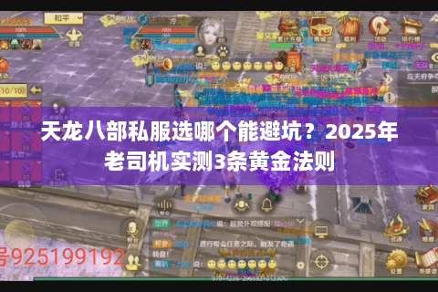 天龙八部私服选哪个能避坑?2025年老司机实测3条黄金法则 天龙八部私服选哪个能避坑?2025年老司机实测3条黄金法则