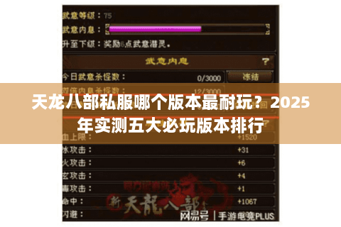 天龙八部私服哪个版本最耐玩?2025年实测五大必玩版本排行 天龙八部私服哪个版本最耐玩?2025年实测五大必玩版本排行