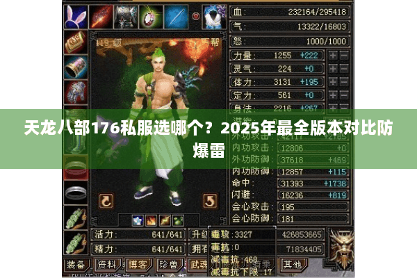 天龙八部176私服选哪个？2025年最全版本对比防爆雷