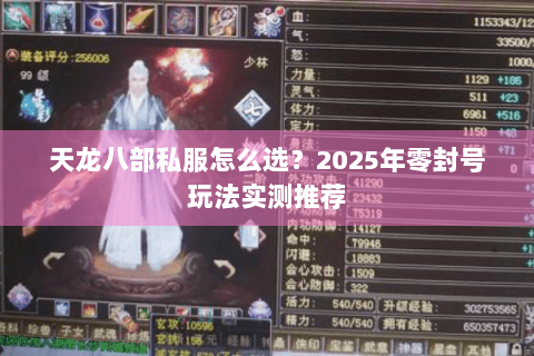 天龙八部私服怎么选？2025年零封号玩法实测推荐