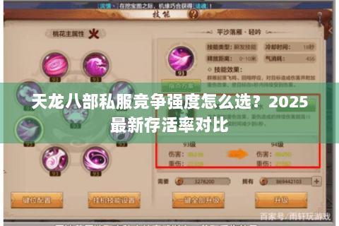 天龙八部私服竞争强度怎么选?2025最新存活率对比 天龙八部私服竞争强度怎么选?2025最新存活率对比