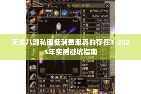 天龙八部私服低消费服真的存在？2025年实测避坑指南