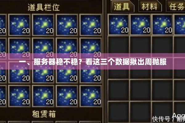 一、服务器稳不稳？看这三个数据揪出周抛服