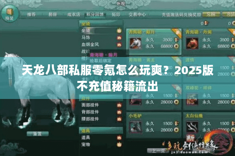 天龙八部私服零氪怎么玩爽?2025版不充值秘籍流出 天龙八部私服零氪怎么玩爽?2025版不充值秘籍流出